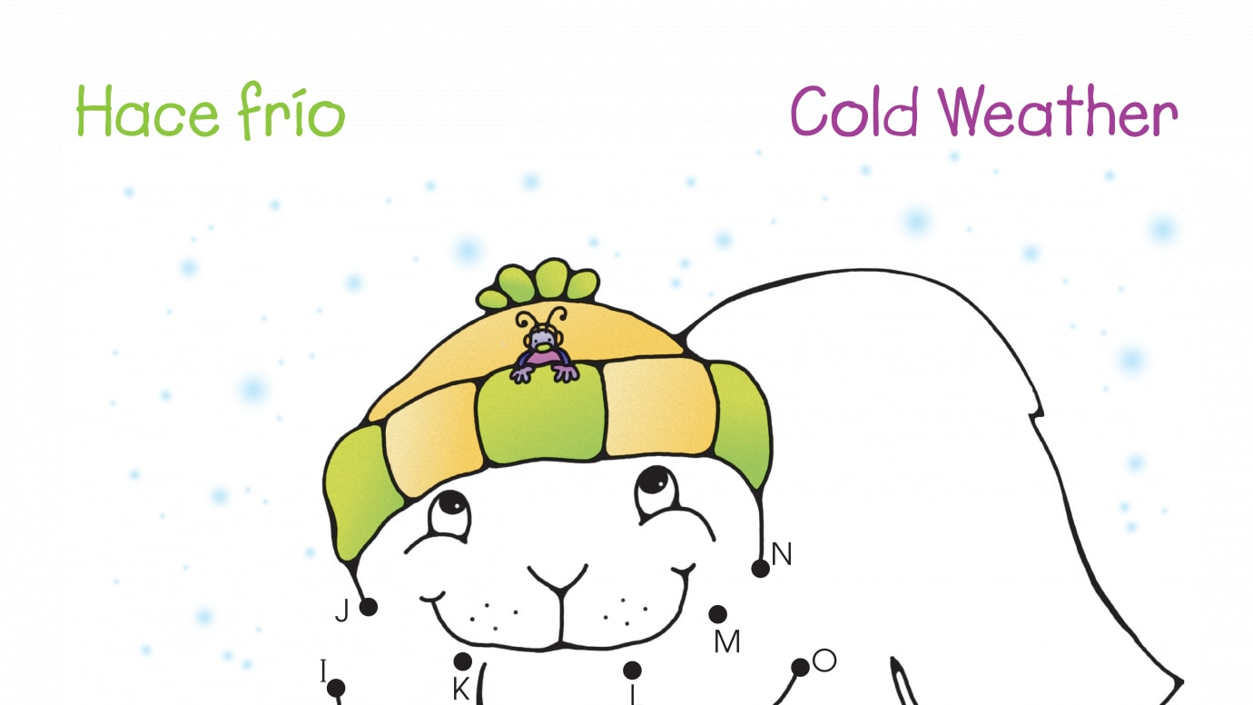 Spanish & English Dot-to-Dots A-Z Cold Winter