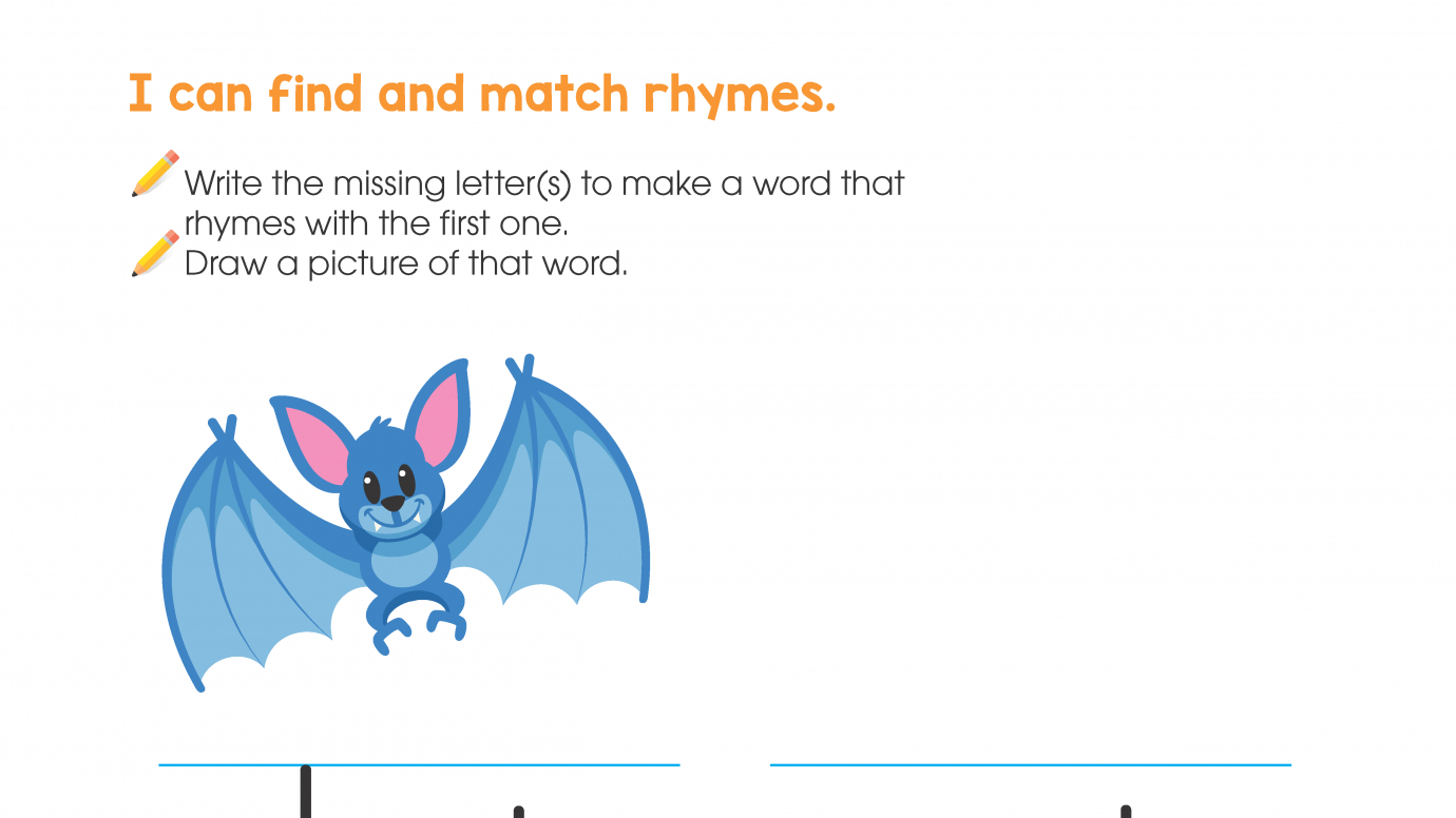 Write & Draw Rhyming Words