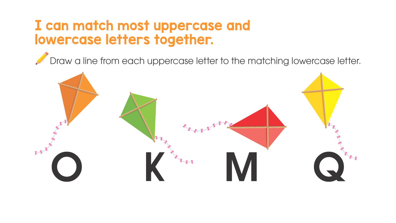 Match Uppercase to Lowercase Letters: K, M, O, Q