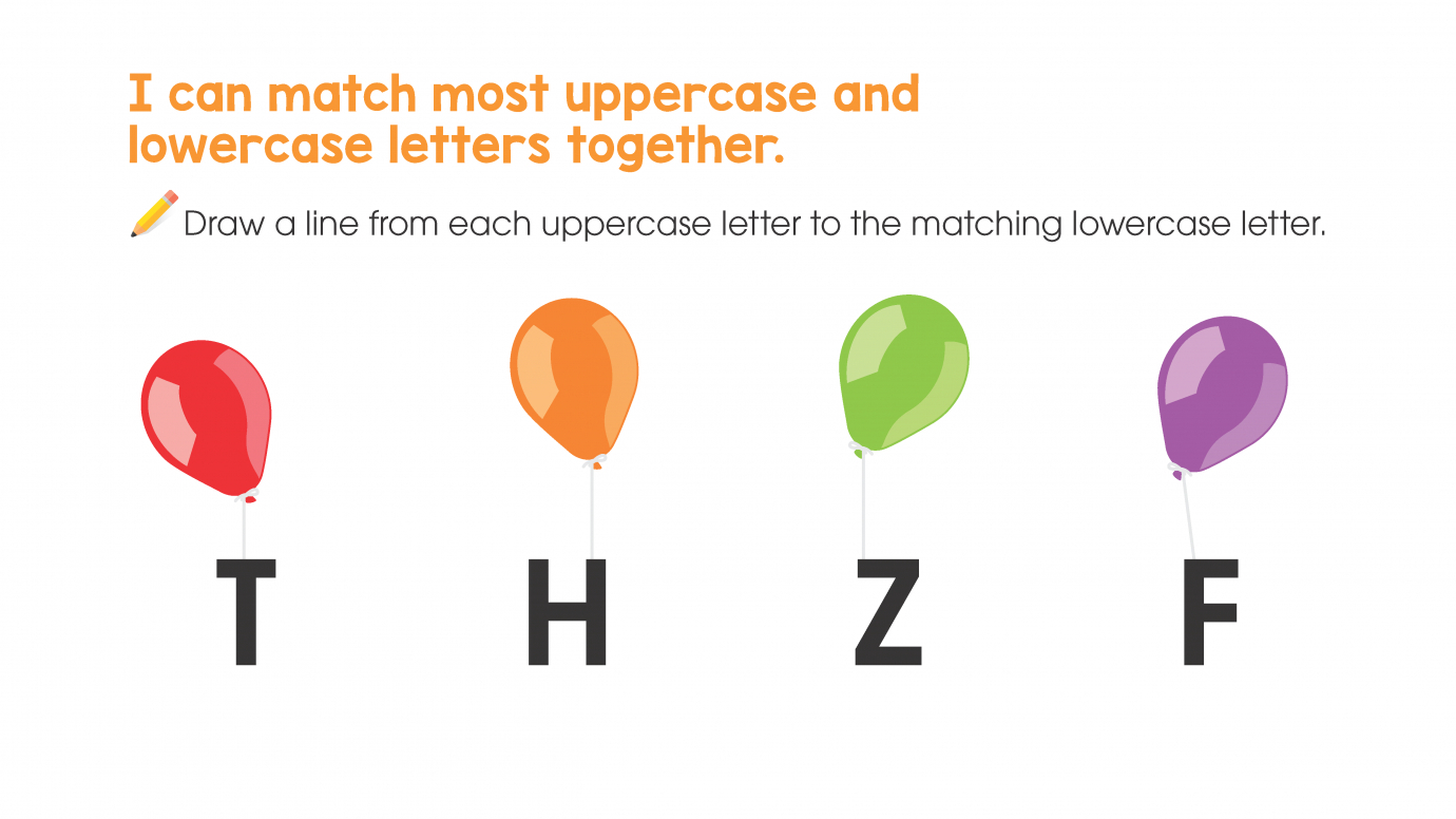 Match Uppercase to Lowercase Letters: F, H, T, Z