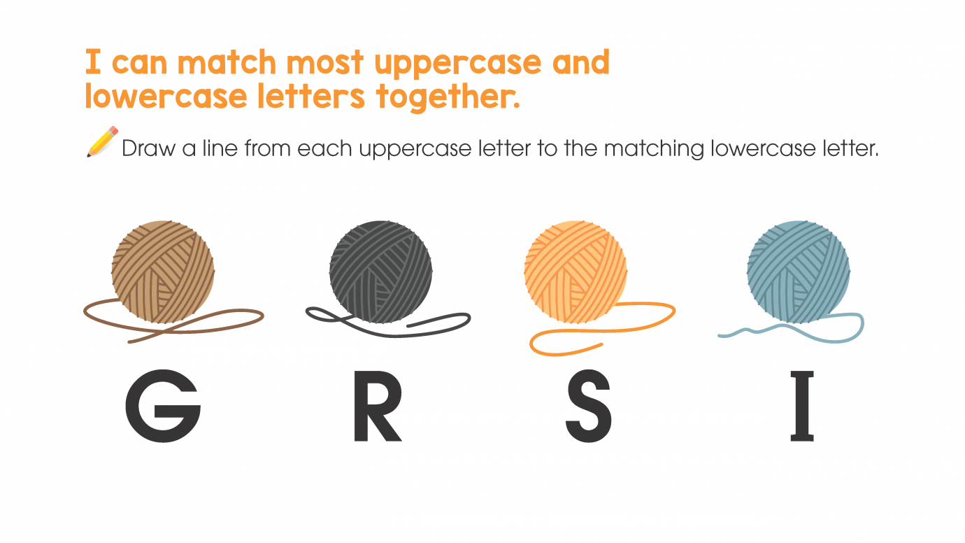Match Uppercase to Lowercase Letters: G, I, R, S