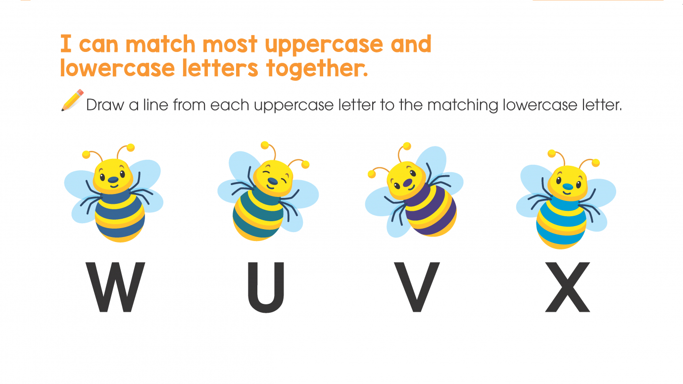 Match Uppercase to Lowercase Letters: U, V, W, X