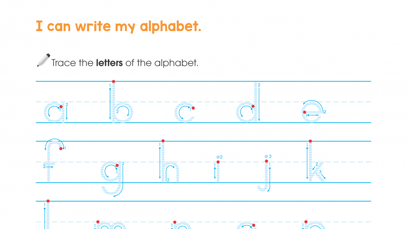 Trace the Alphabet: Lowercase Letters