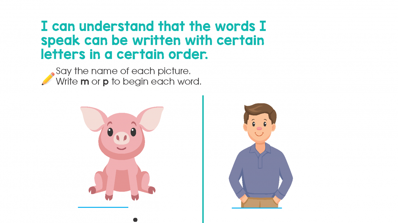 Finish the Words with Beginning Letters: m, p