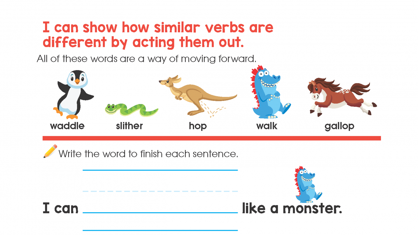 Write the Verbs to Finish the Sentences