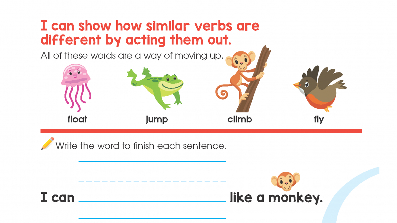 Using Similar Verbs in a Sentence
