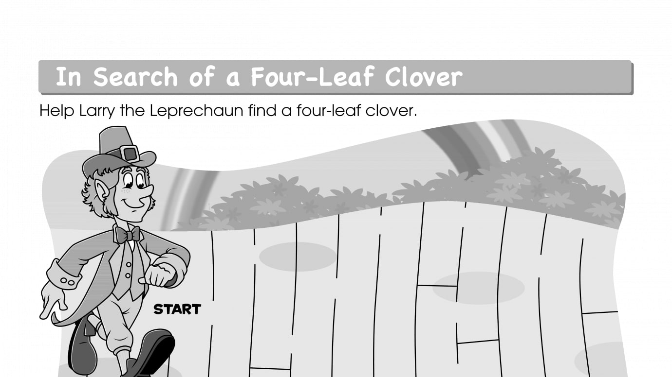 St. Patrick's Day Four-Leaf Clover Maze