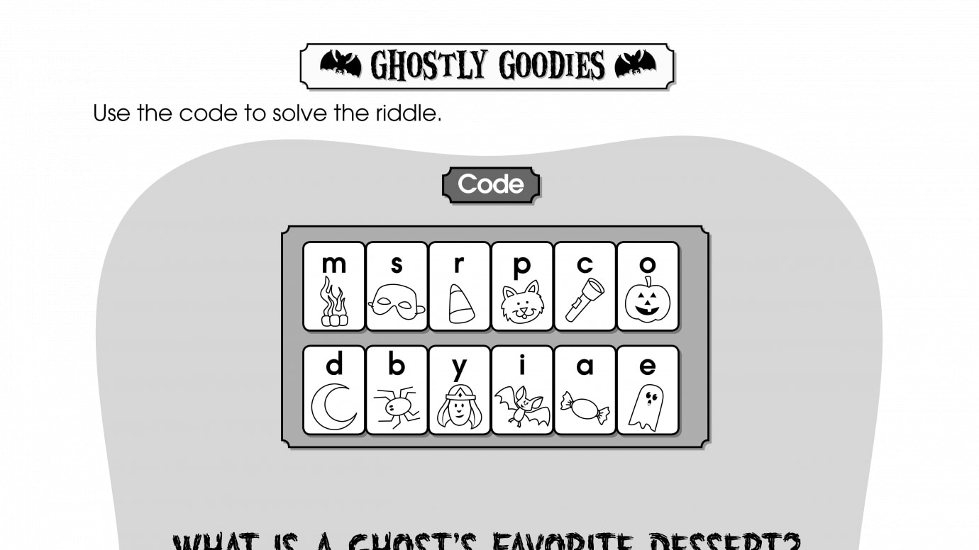 Halloween Riddle: Ghostly Goodies