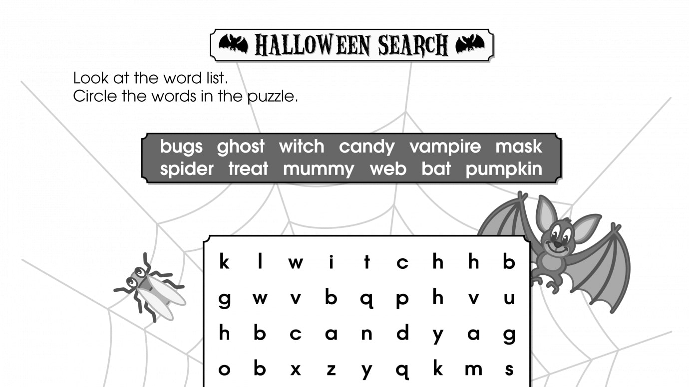 Halloween Word Search