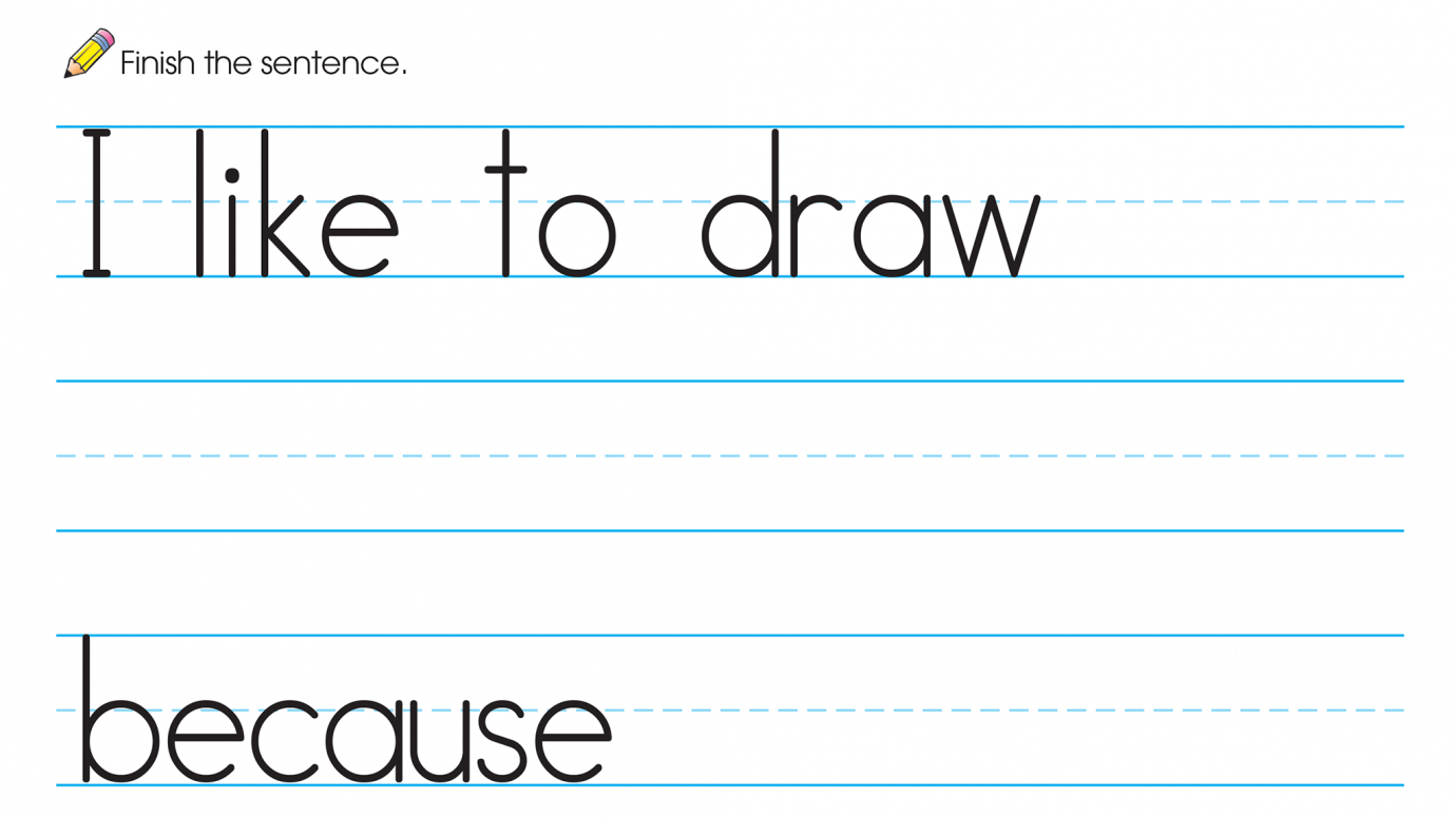 Finish the Sentence: I Like to Draw Because