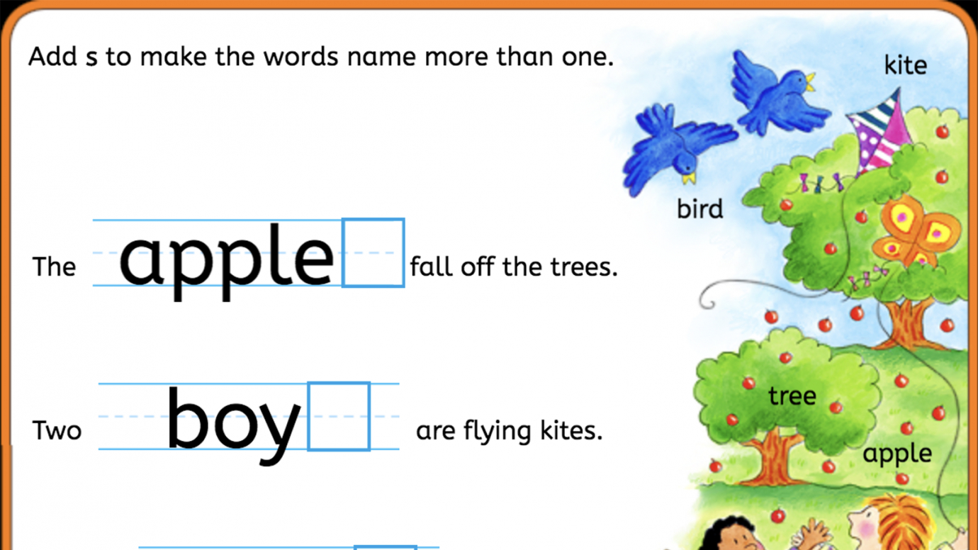 Add an S to make Plural Words: K
