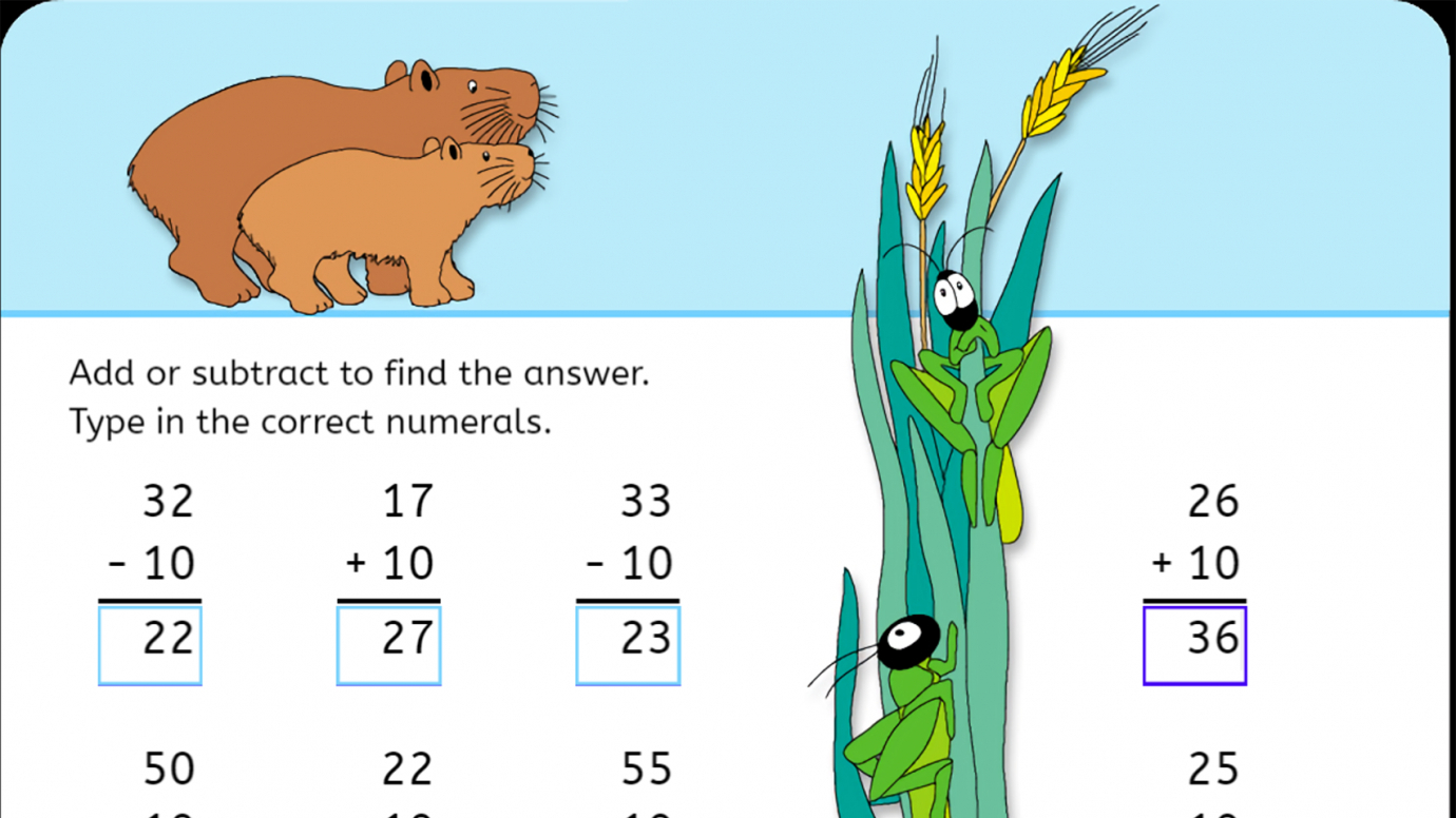 Add & Subtract 10 from 2-Digit Numbers within 100
