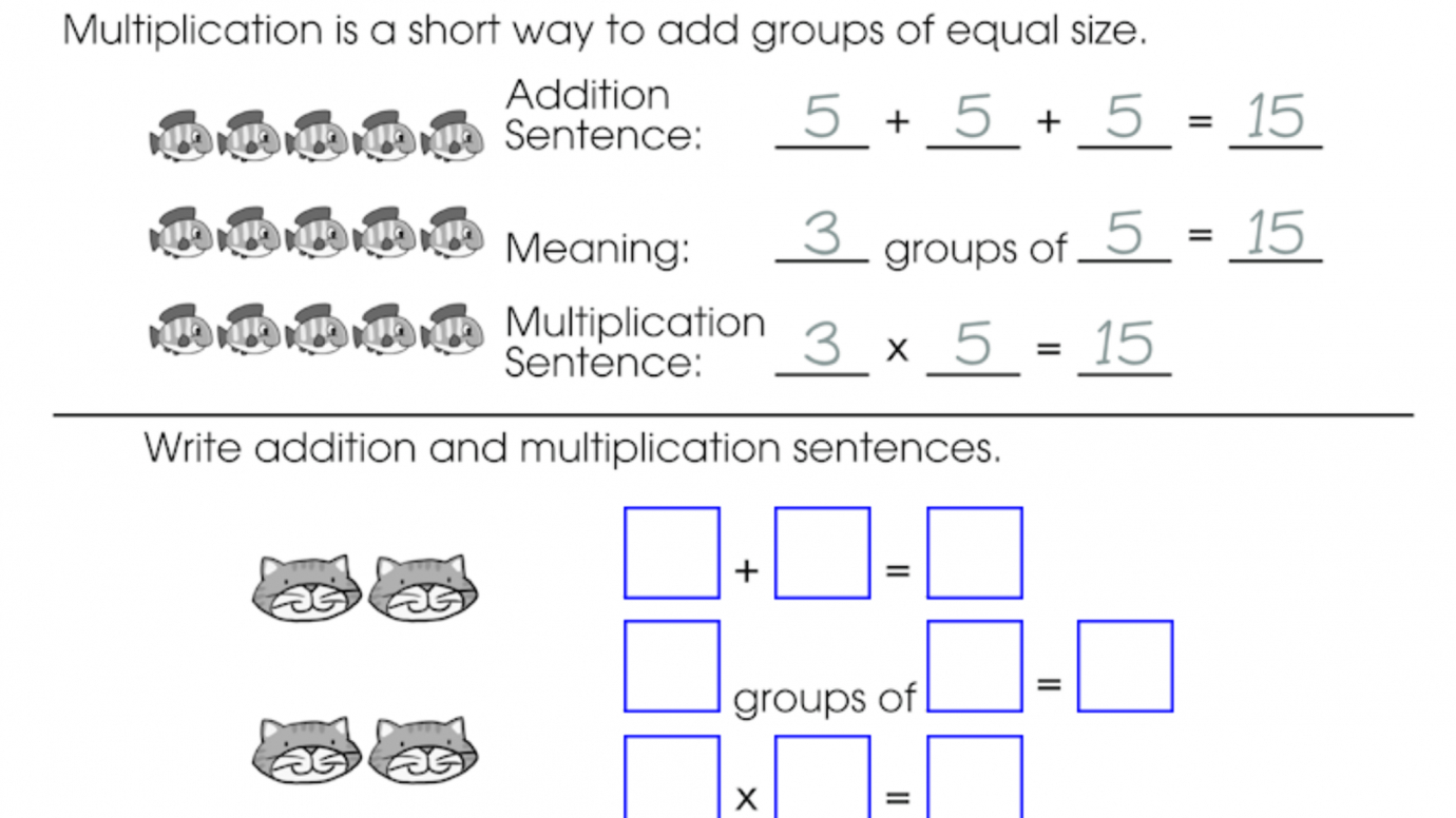 Addition and Multiplication Sentences