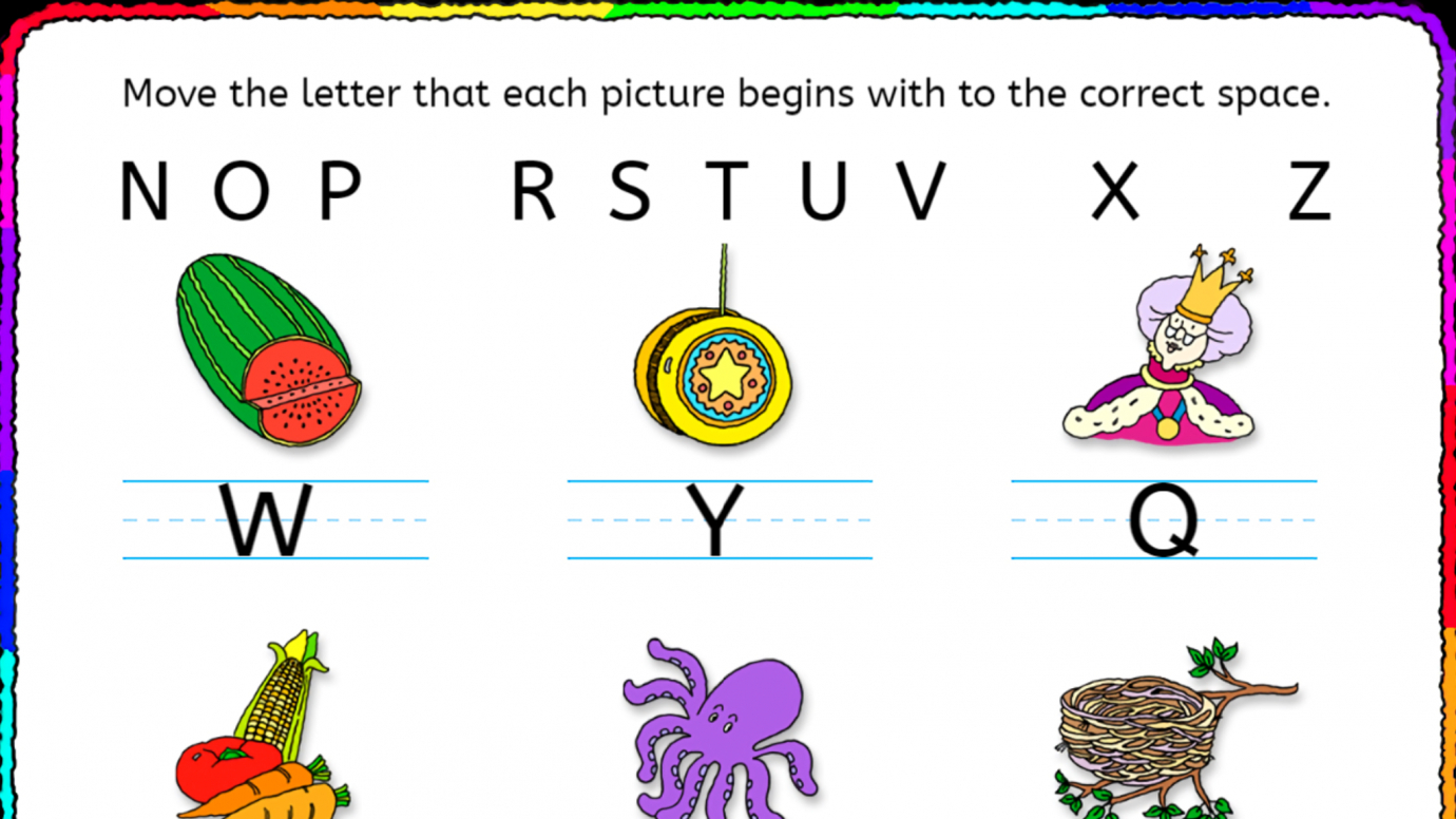 Alphabet: Beginning Letter Sounds N-Z