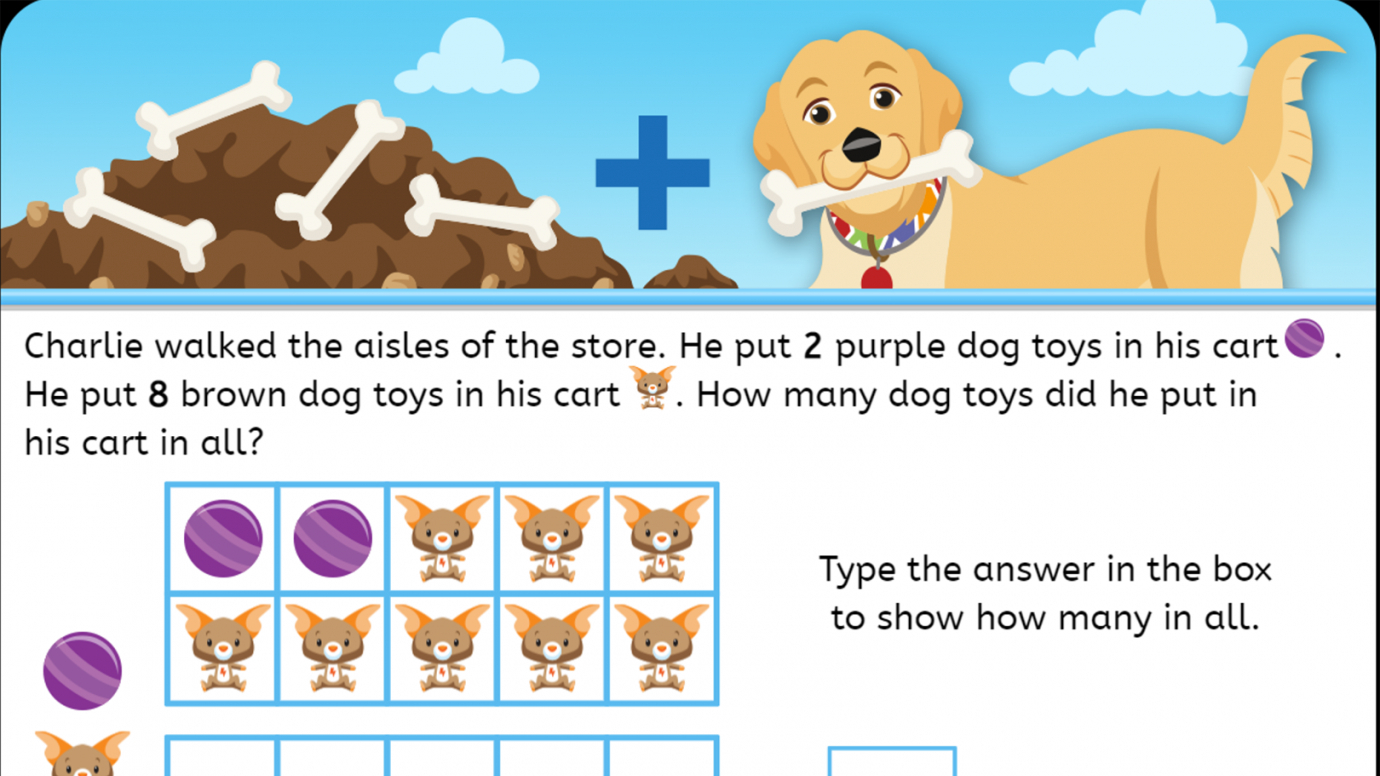 Charlie's Addition Word Problems Using 10 Frames