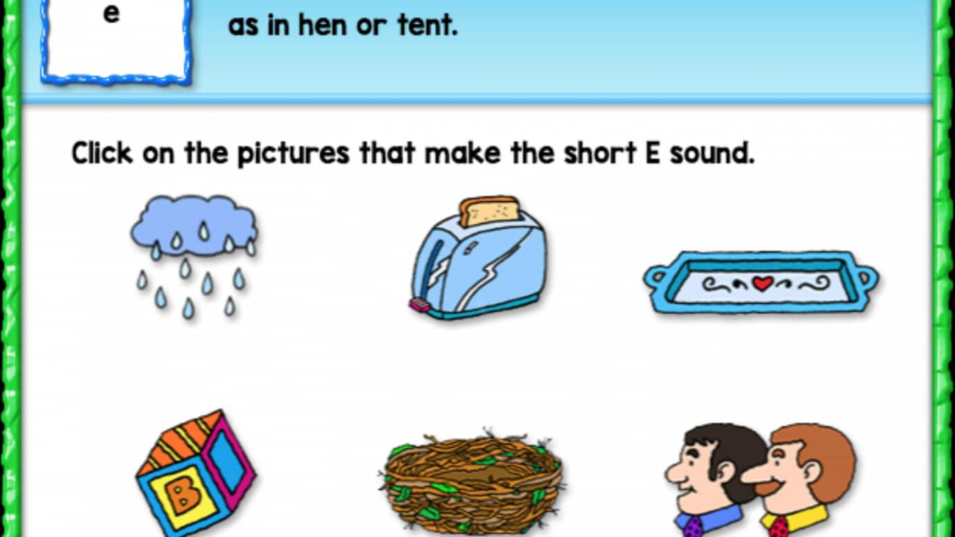 Click on the Picture: Short 'E'