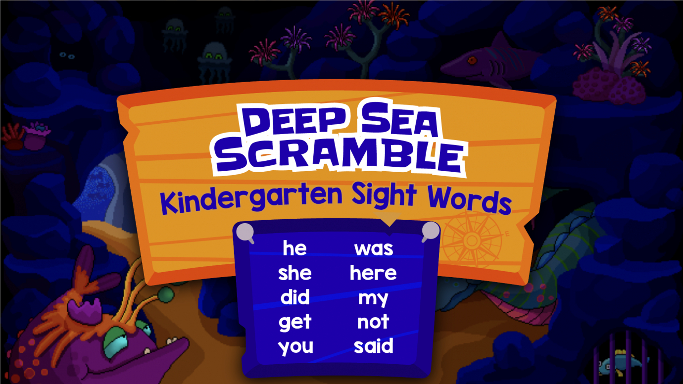 Deep Sea Scramble: Kindergarten Sight Words