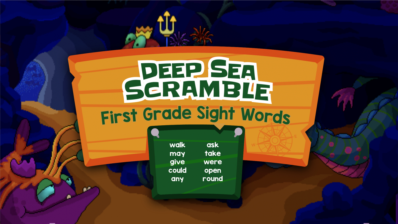 Deep Sea Scramble: 1st Sight Words