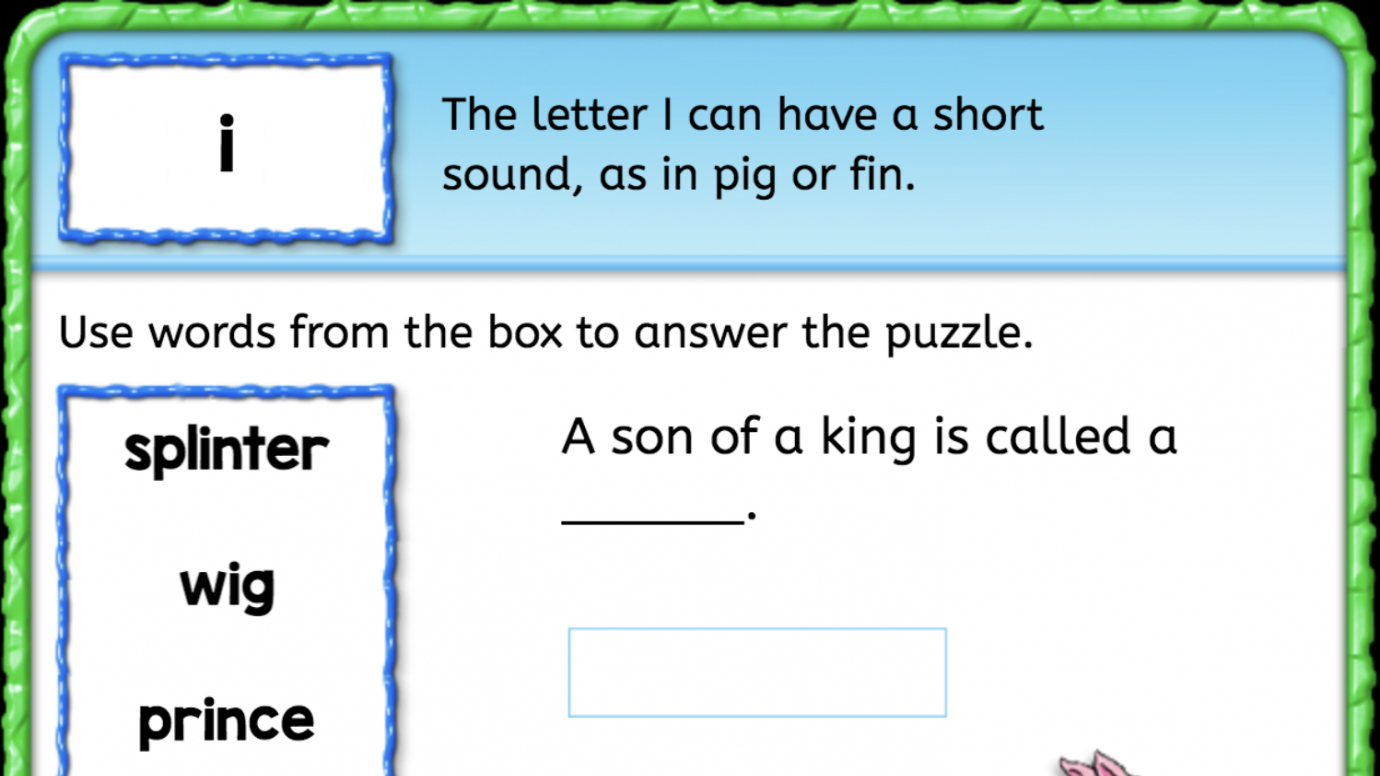 Answer Questions with Short Vowel Words