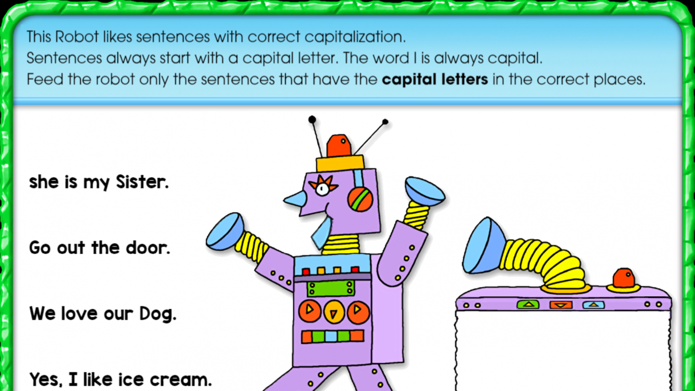 Feed the Robot Correctly Capitalized Sentences