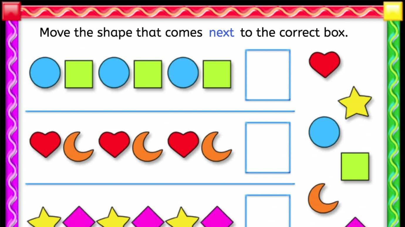 Finish the Pattern with Shapes - P