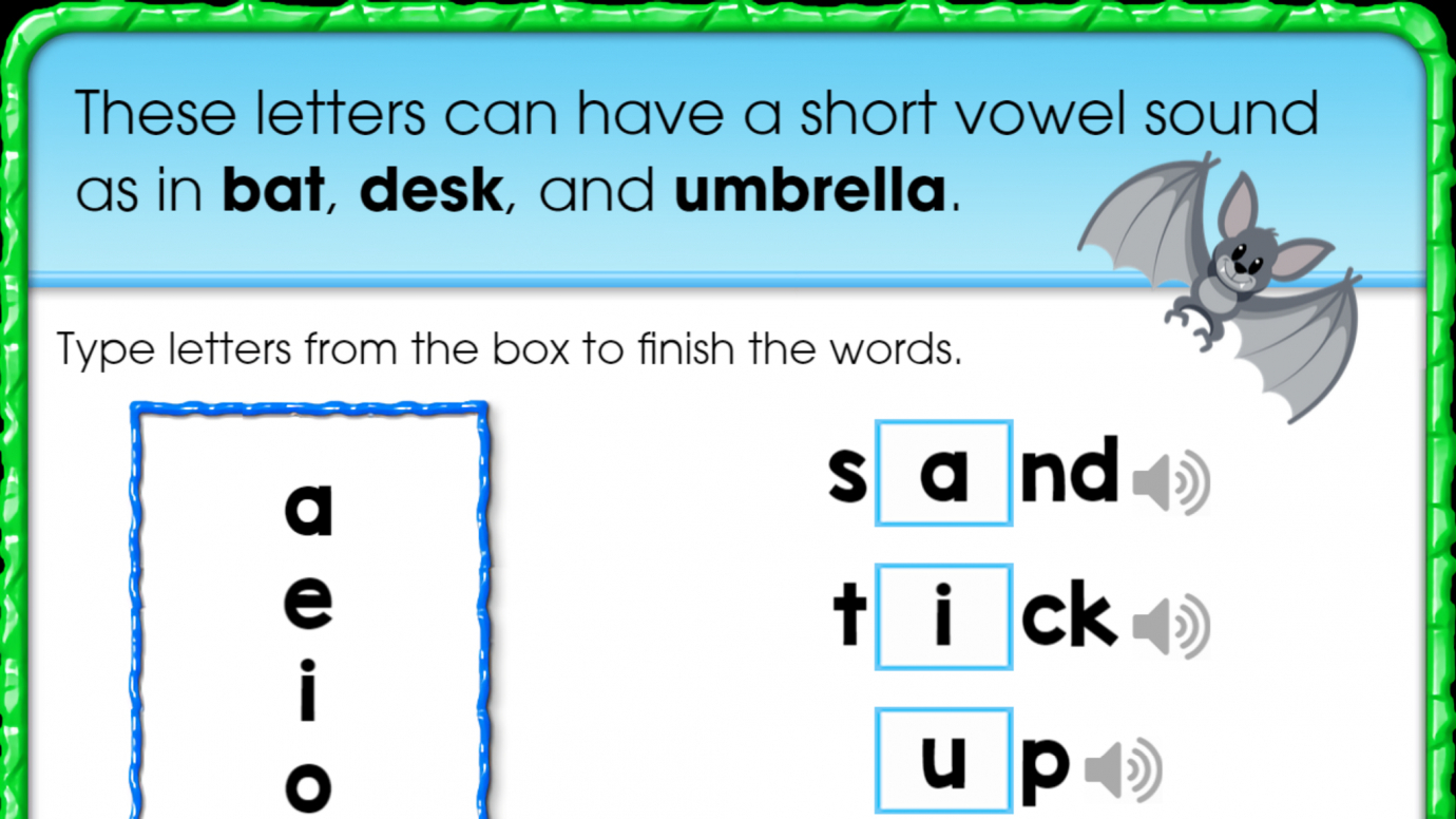 Finish the Word: Short Vowels