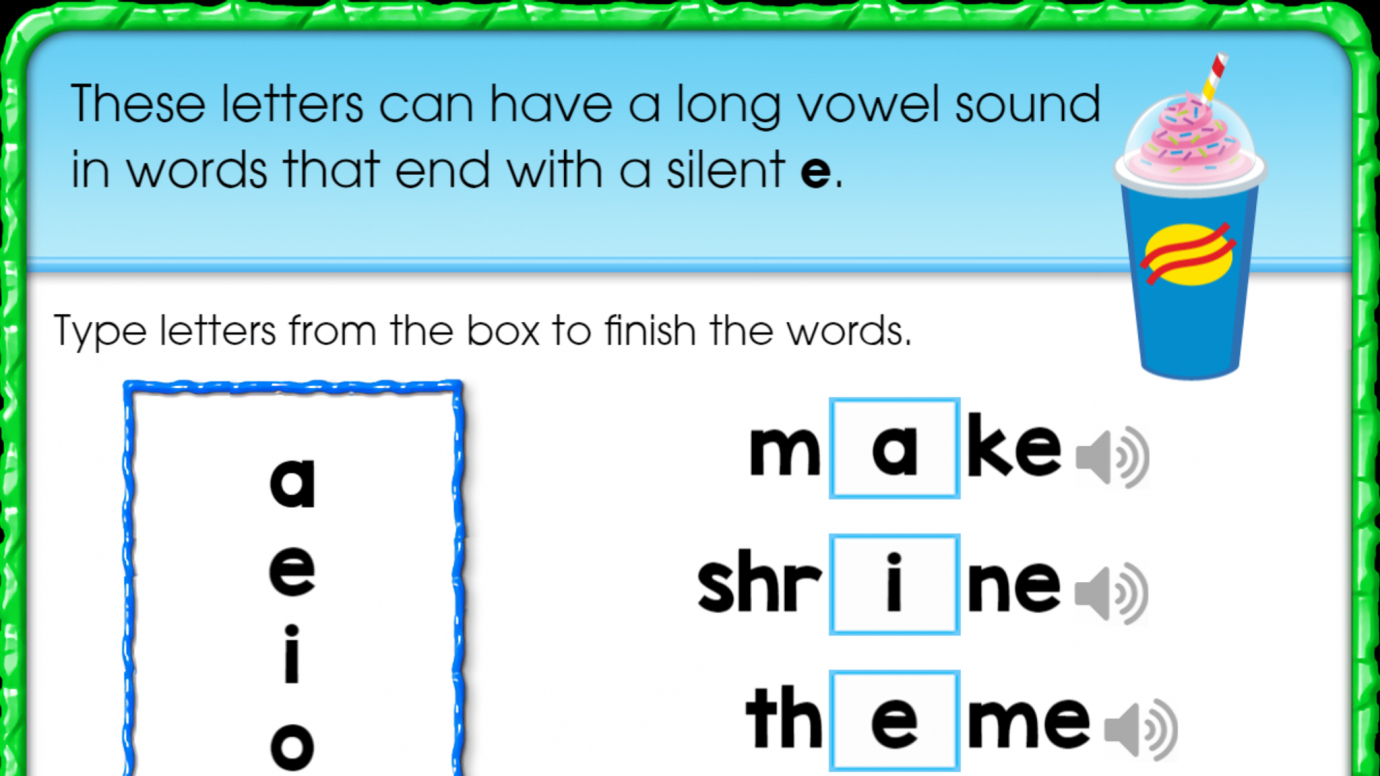 Finish the Word: Silent 'e'