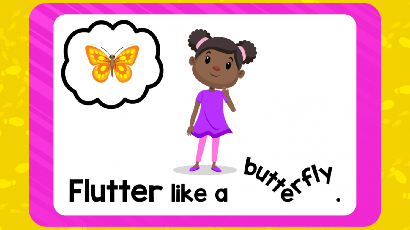 Get Up and Move Action Words Flash Cards