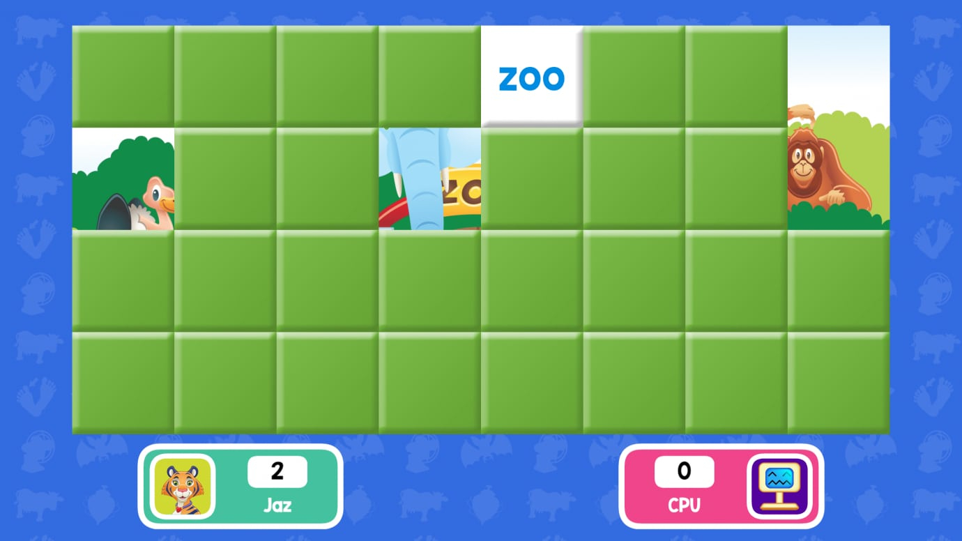 Memory Match Three-Letter Words