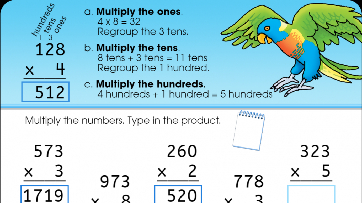 Multiplication: 3-Digit with Regrouping