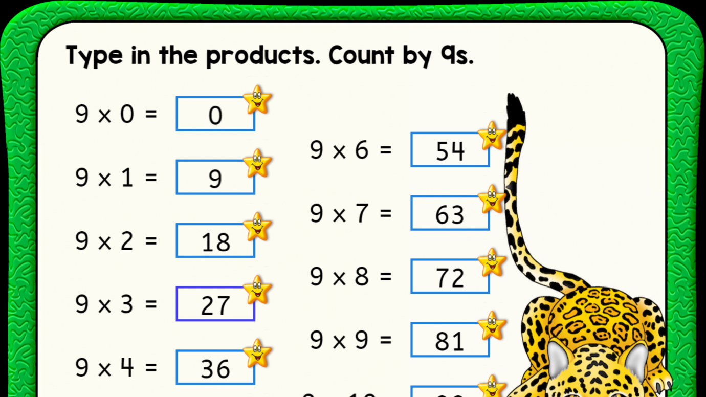Multiplication Facts: Count by 9s