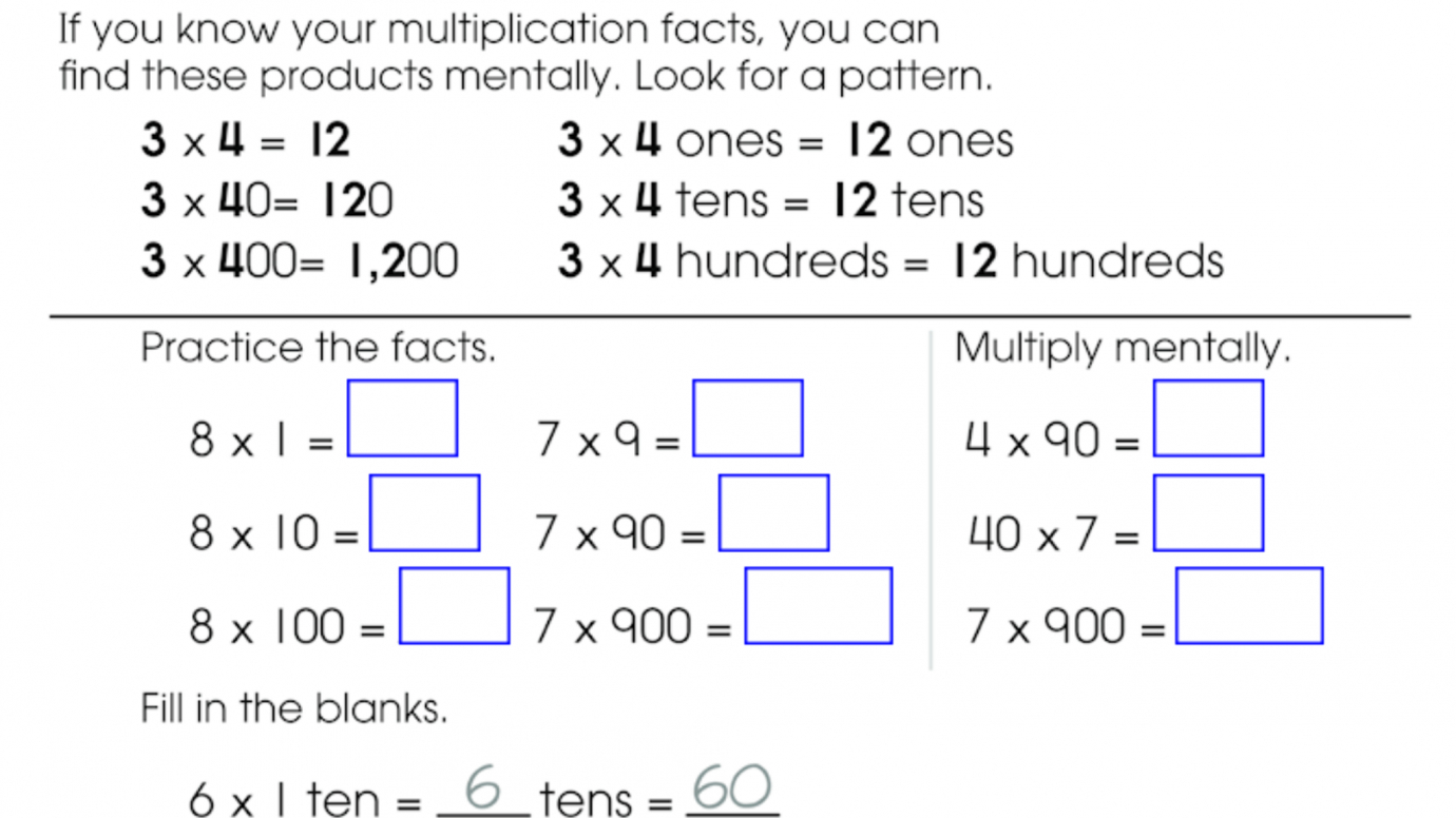 Multiplication Facts
