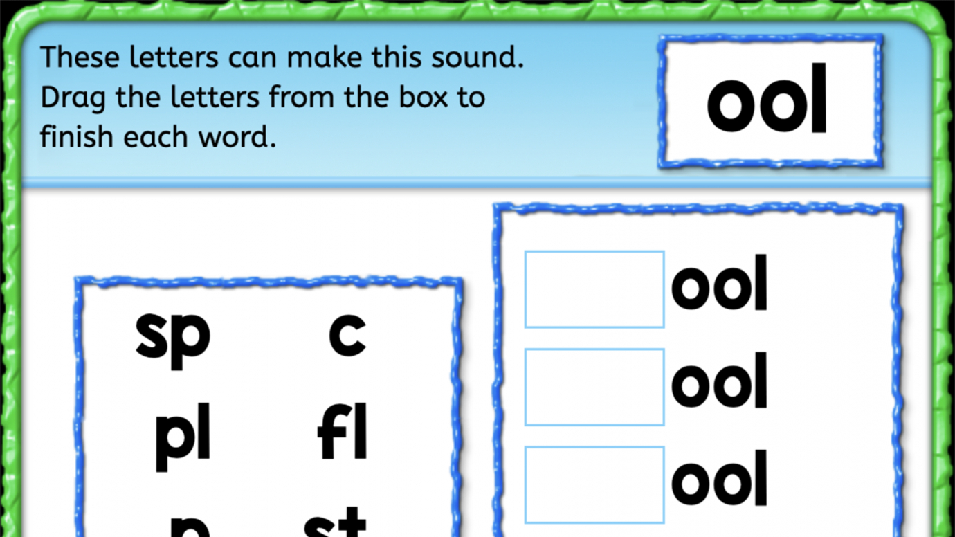 Long Vowels: Make Words with OOL & OOK Ending Sounds: 1st