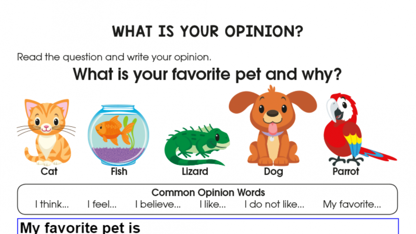 Opinion Writing: 1st