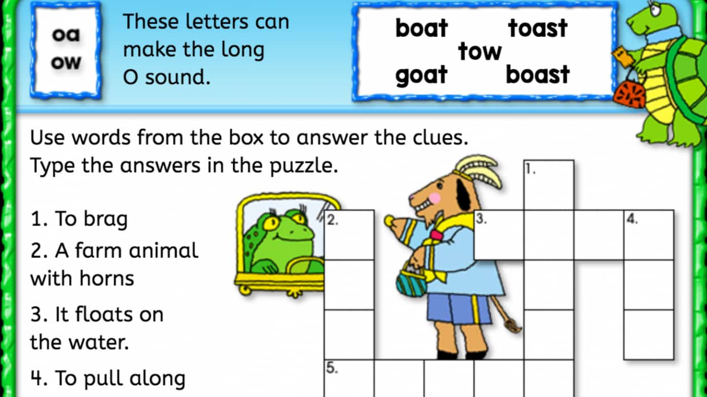Long 'o' Sound Crossword Puzzle