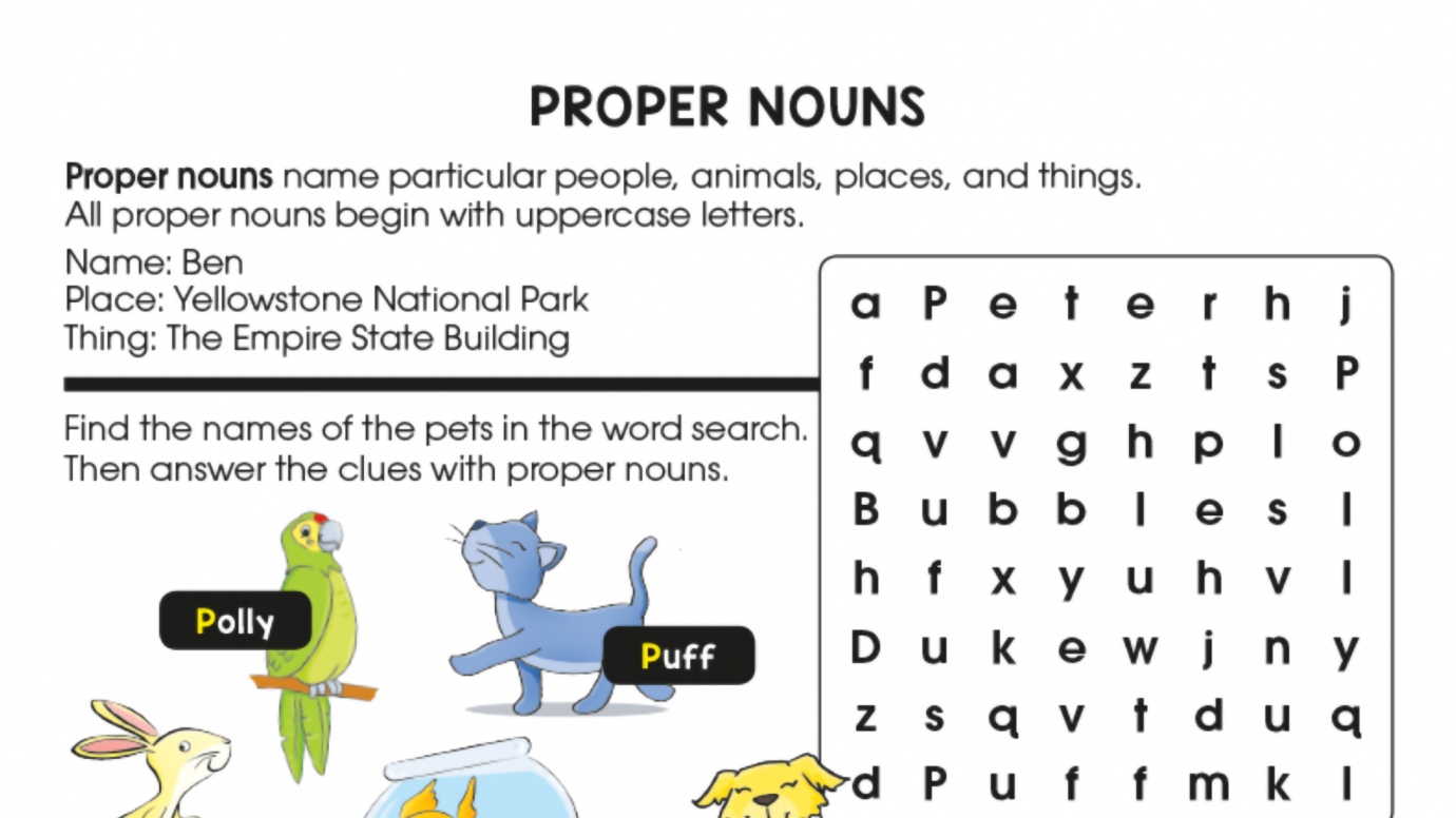 Proper & Possessive Nouns: 1st