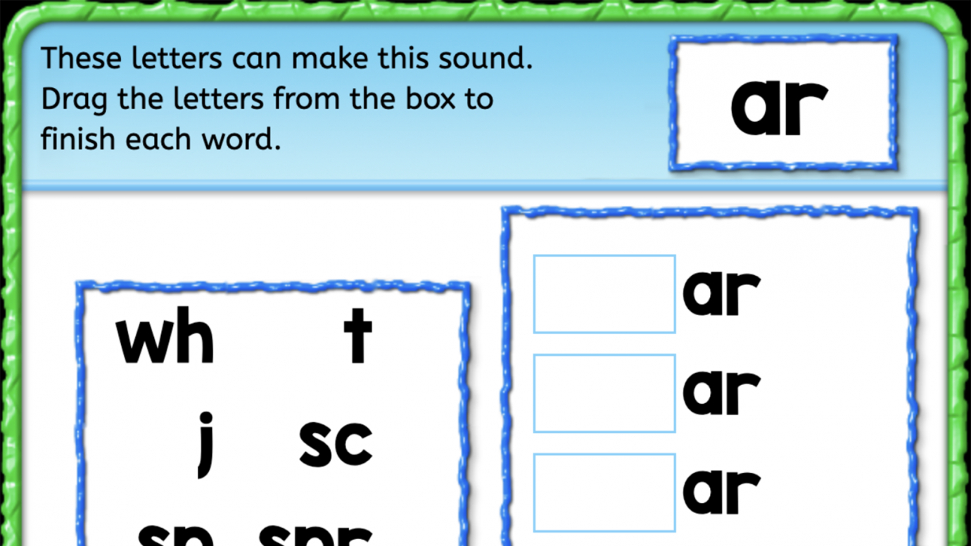 R-Controlled Vowel: Make Words with AR Ending Sounds: 1st