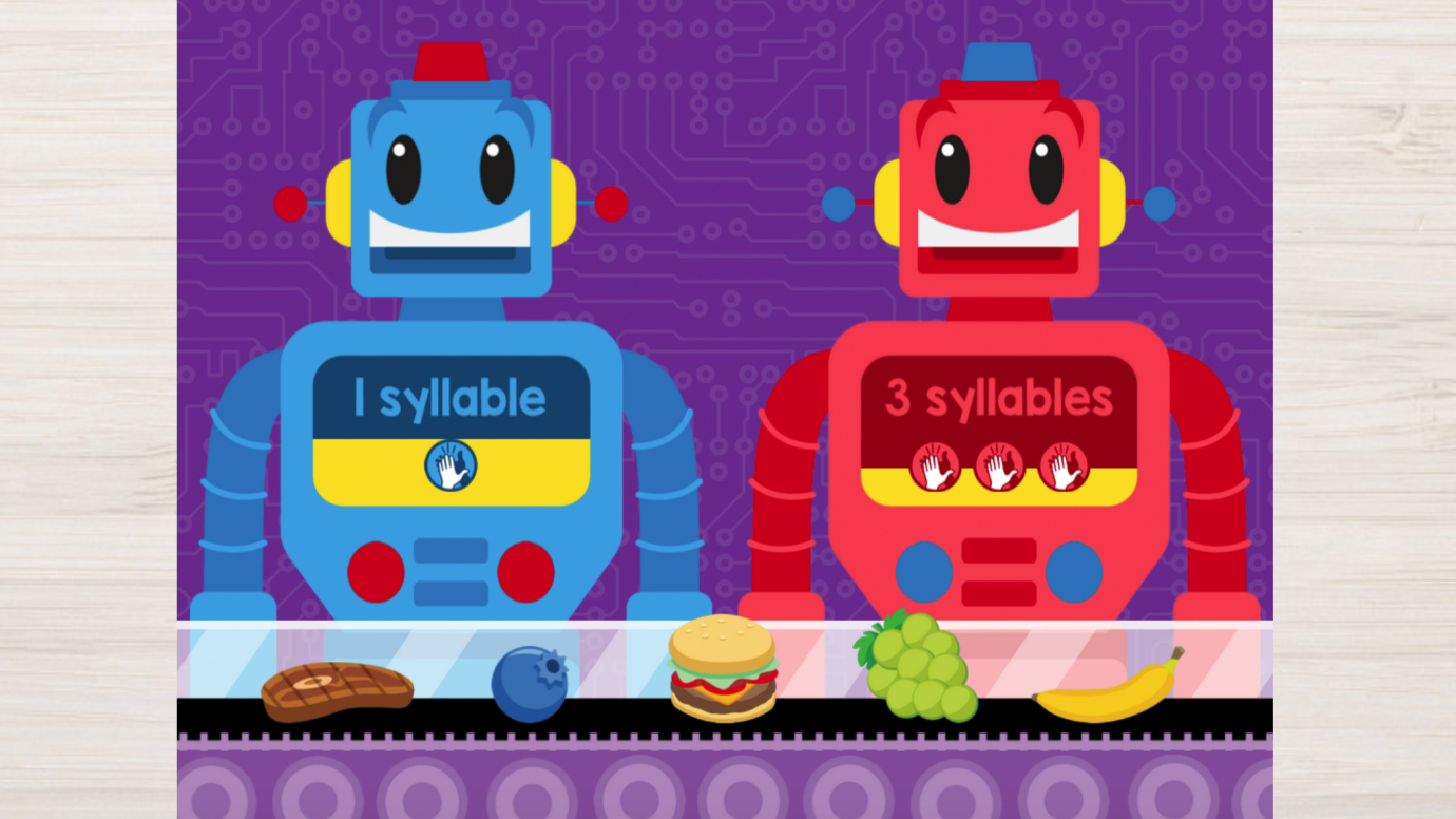 Robo-Deli Syllable Snack Time: Kindergarten