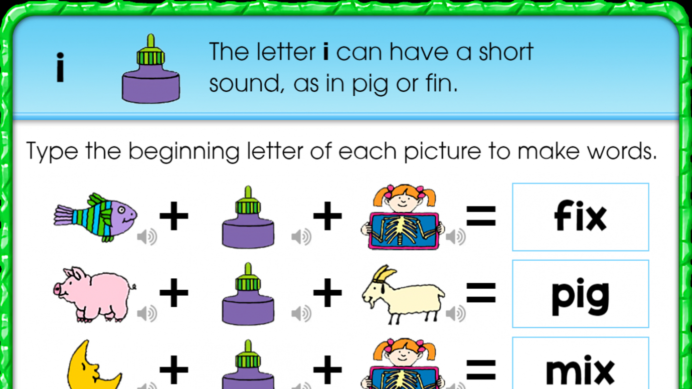 Short I Pictures to Word