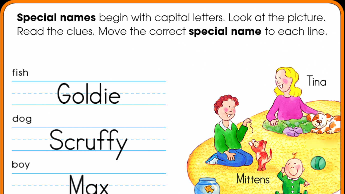 Vocabulary Puzzles: Special Names