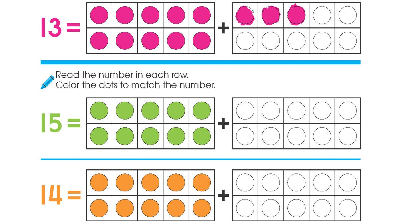 Split Tens and Ones Using Ten Frames