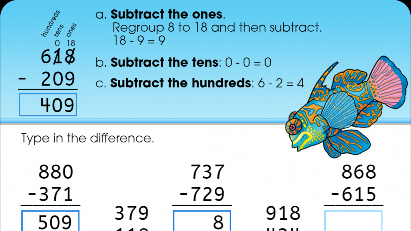 Subtraction: 3-Digit Numbers