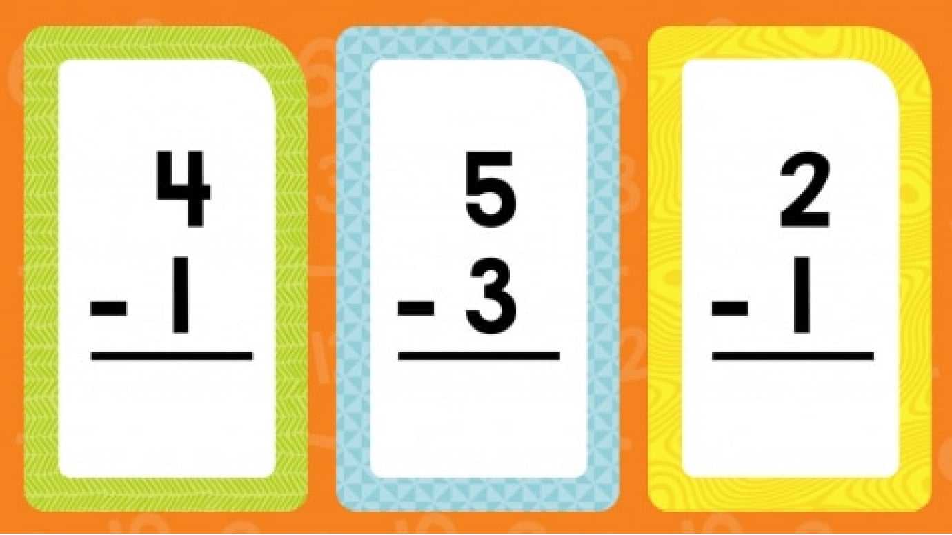 Subtraction Flash Cards Differences to 5