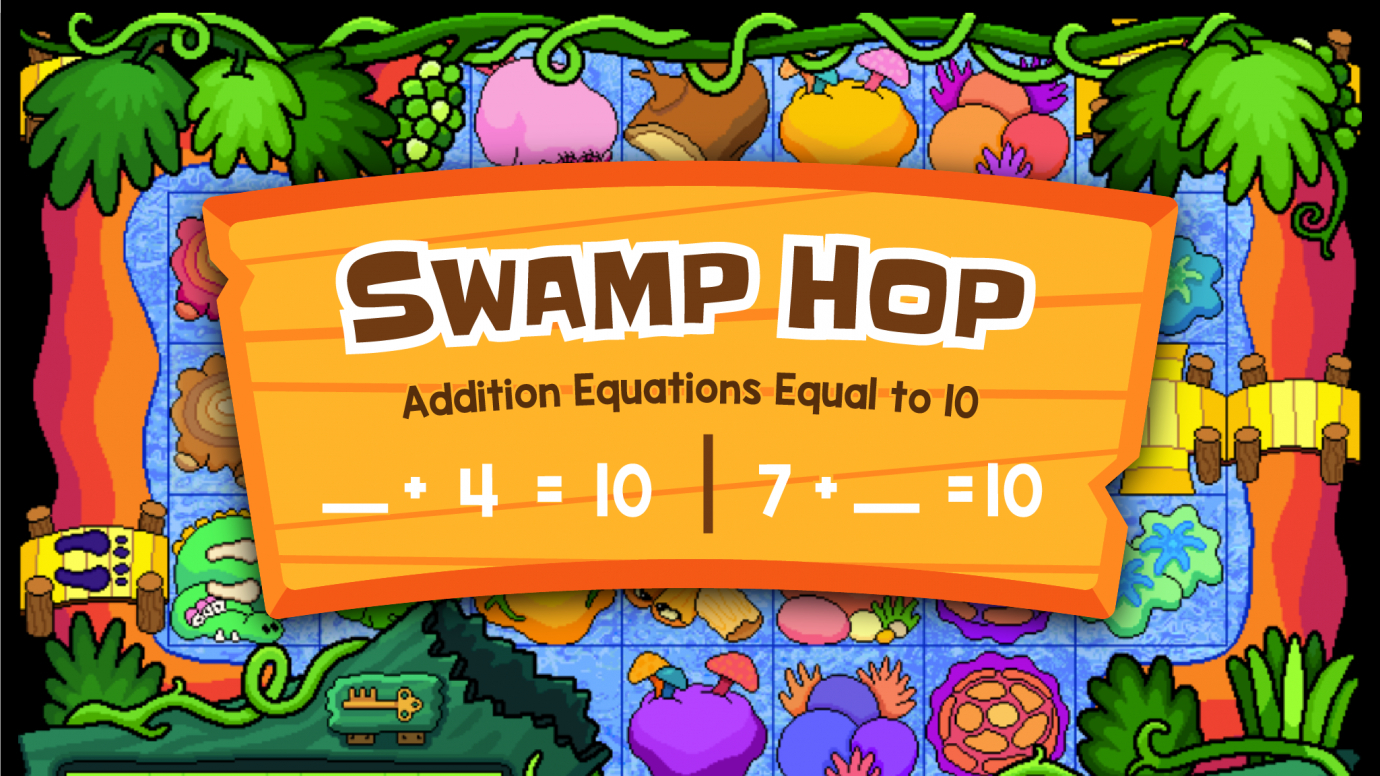 Swamp Hop Addition Equations to 10: K