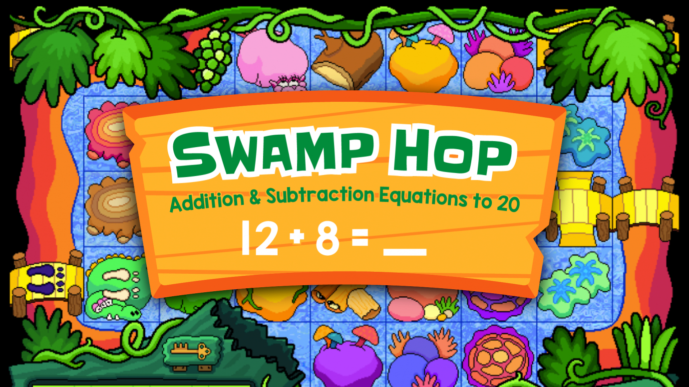 Swamp Hop Addition & Subtraction Equations to 20
