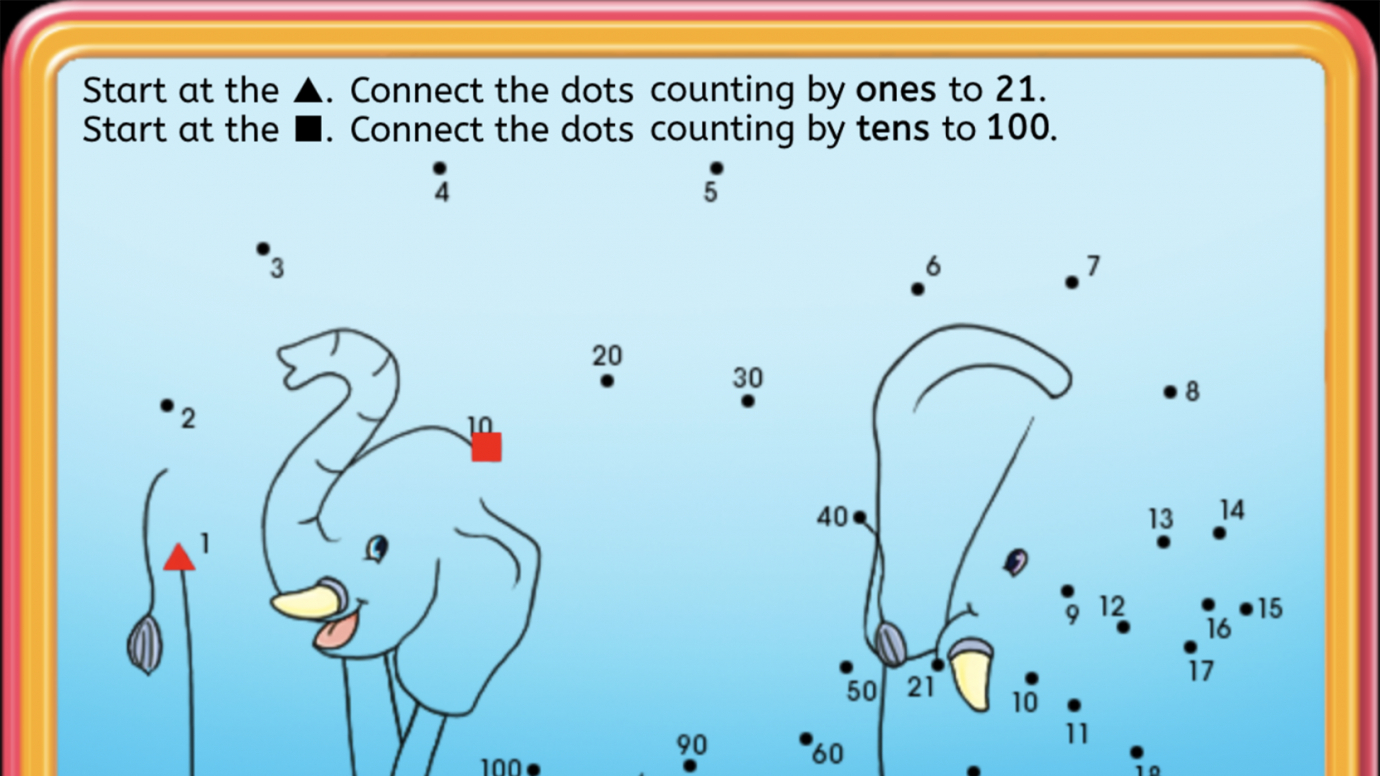 Dot-to-Dots: Counting by Ones and Tens: K