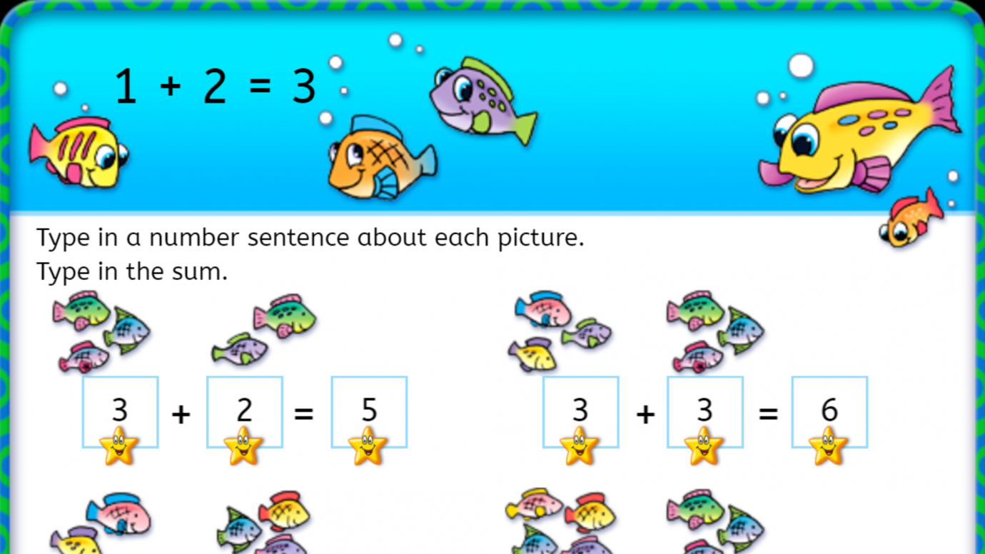 Type Horizontal Number Sentences: Addition