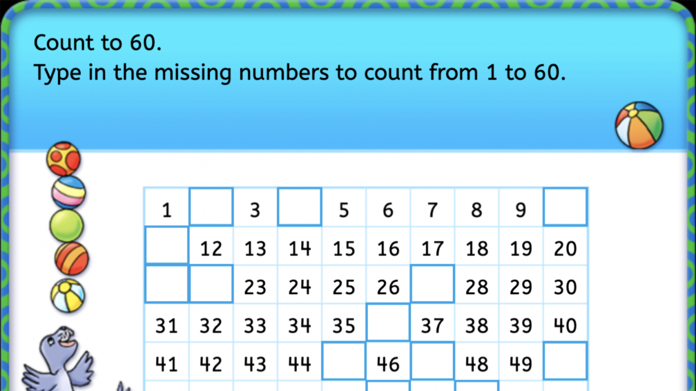 Complete the Chart: Counting 1-120: 1st