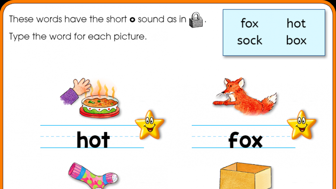 Type Short O Vowel Words