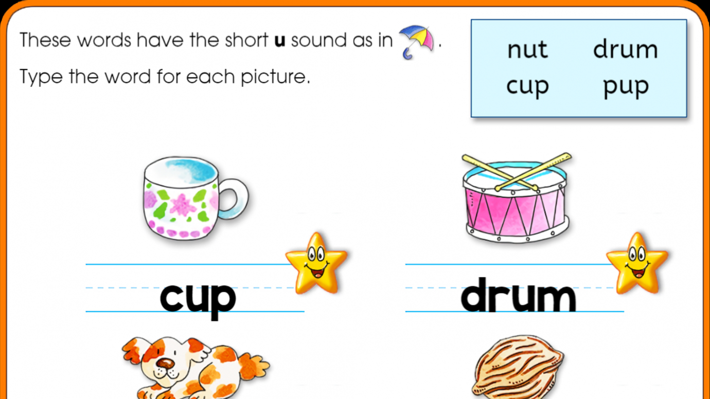 Type Short U Vowel Words